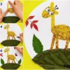 Giraffe Leaves Scenery Cute Craft Tutorial For Kids