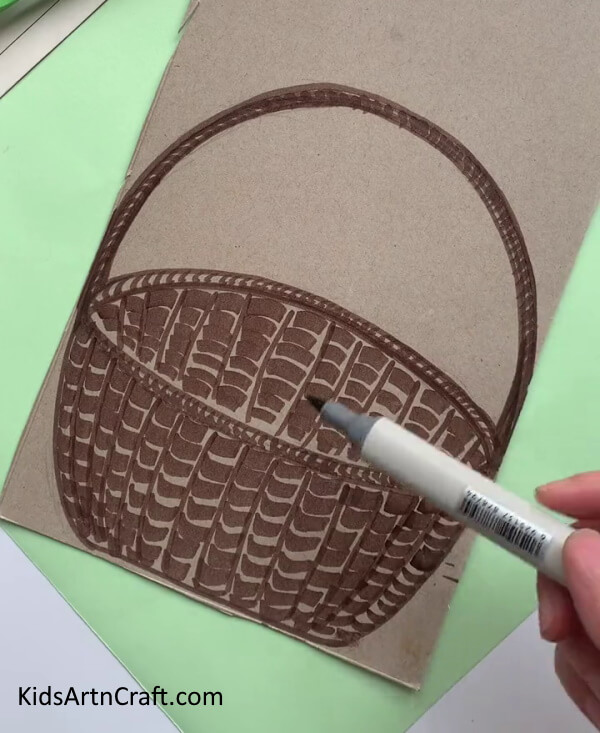 Painting The Basket- A Guide for Children to Make Their Own Decorative Flower Basket