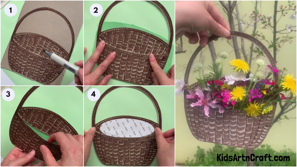 Handmade Flower Basket Decor Craft Tutorial For Kids