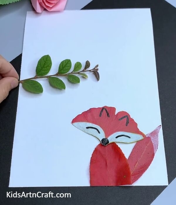 Making The Eyes, Ears, And A Tree Branch- Crafting with Leaves and a Fox and Bird Chorus 