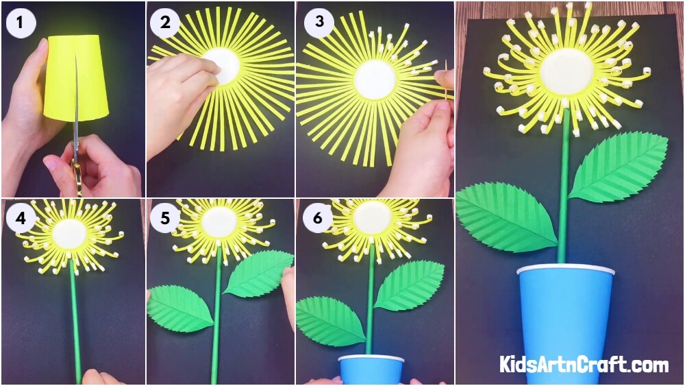How to Make a Flower Out of a Paper Cup For Kids