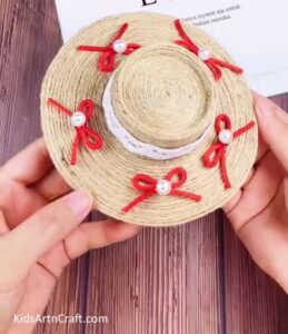 How to Make a Paper Cup and Jute Hat at home - Kids Art & Craft