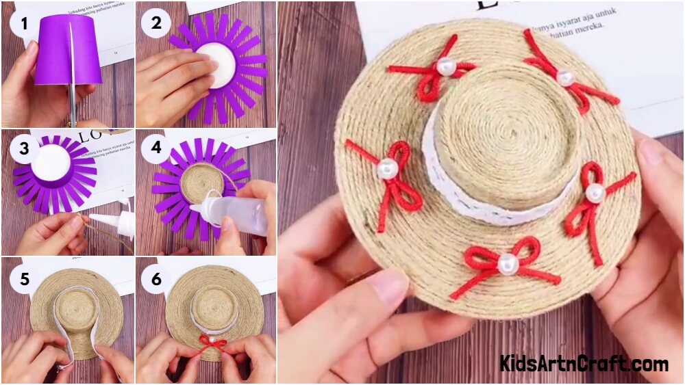 How to Make a paper cup and Jute Hat at home
