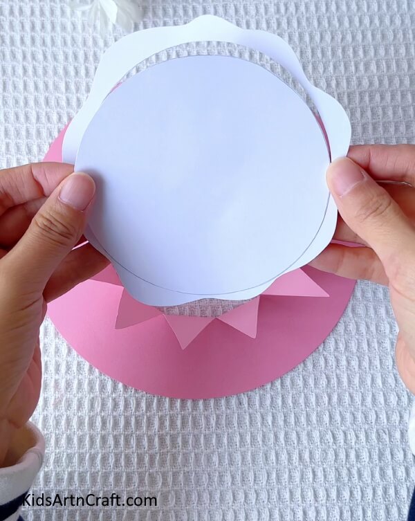 Adding Another Design Using White Paper- Making a summer hat with paper and clay for children