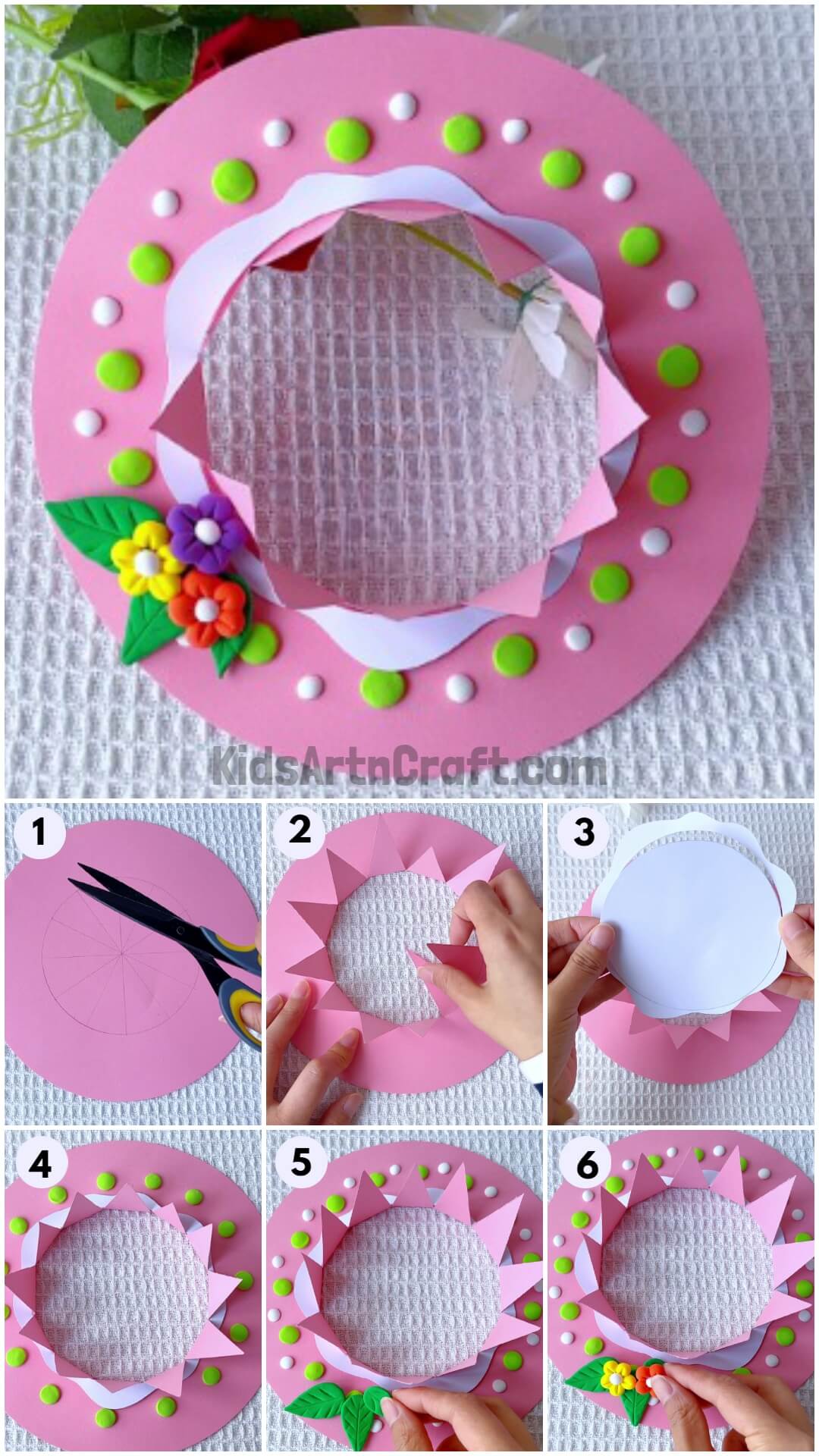 How to Make A Summer Hat Using Paper and Clay For Kids Tutorial