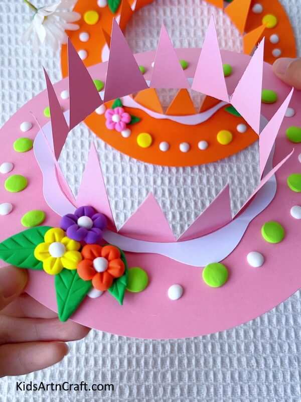 Ta-da! Your Fun And Pretty Summer Hat Is Ready- Crafting a summertime hat with paper and clay for children. 