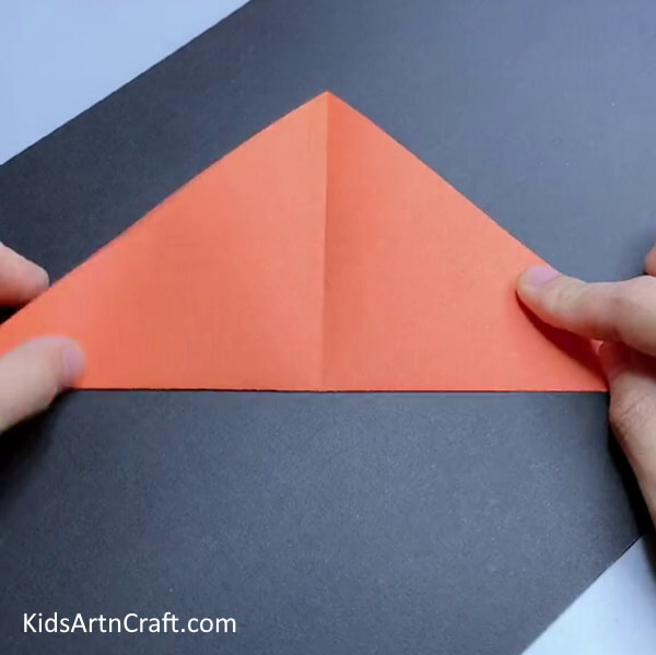 Fold The Origami Paper Into a Triangle How to Make an Origami Papercraft Fox for kids