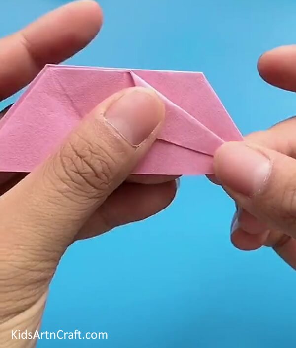 Folding Diagonal On Right Flap-Get the kids involved and learn how to create Origami Craft Through this easy guide