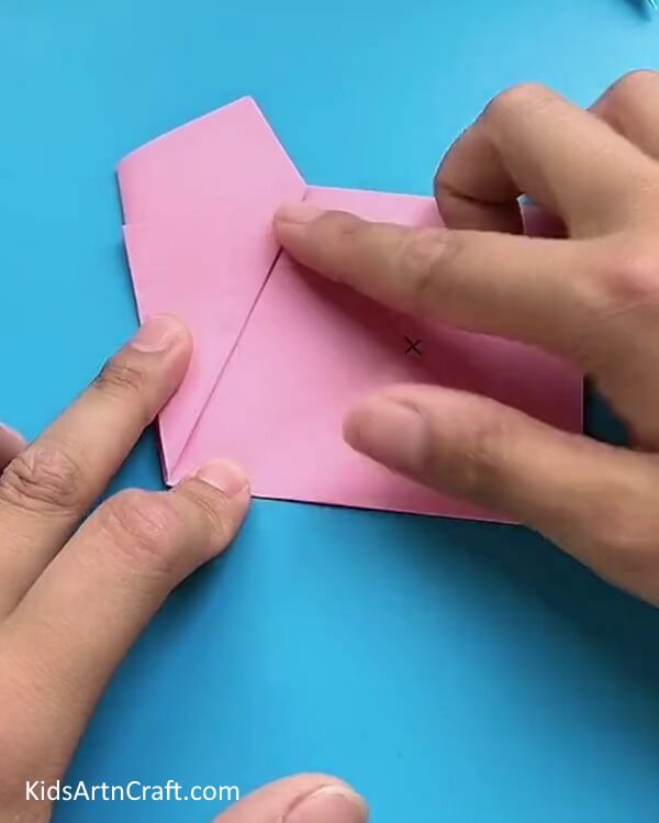 Folding Corner To Its Edge Itself-Children can learn to produce a Flower with this tutorial