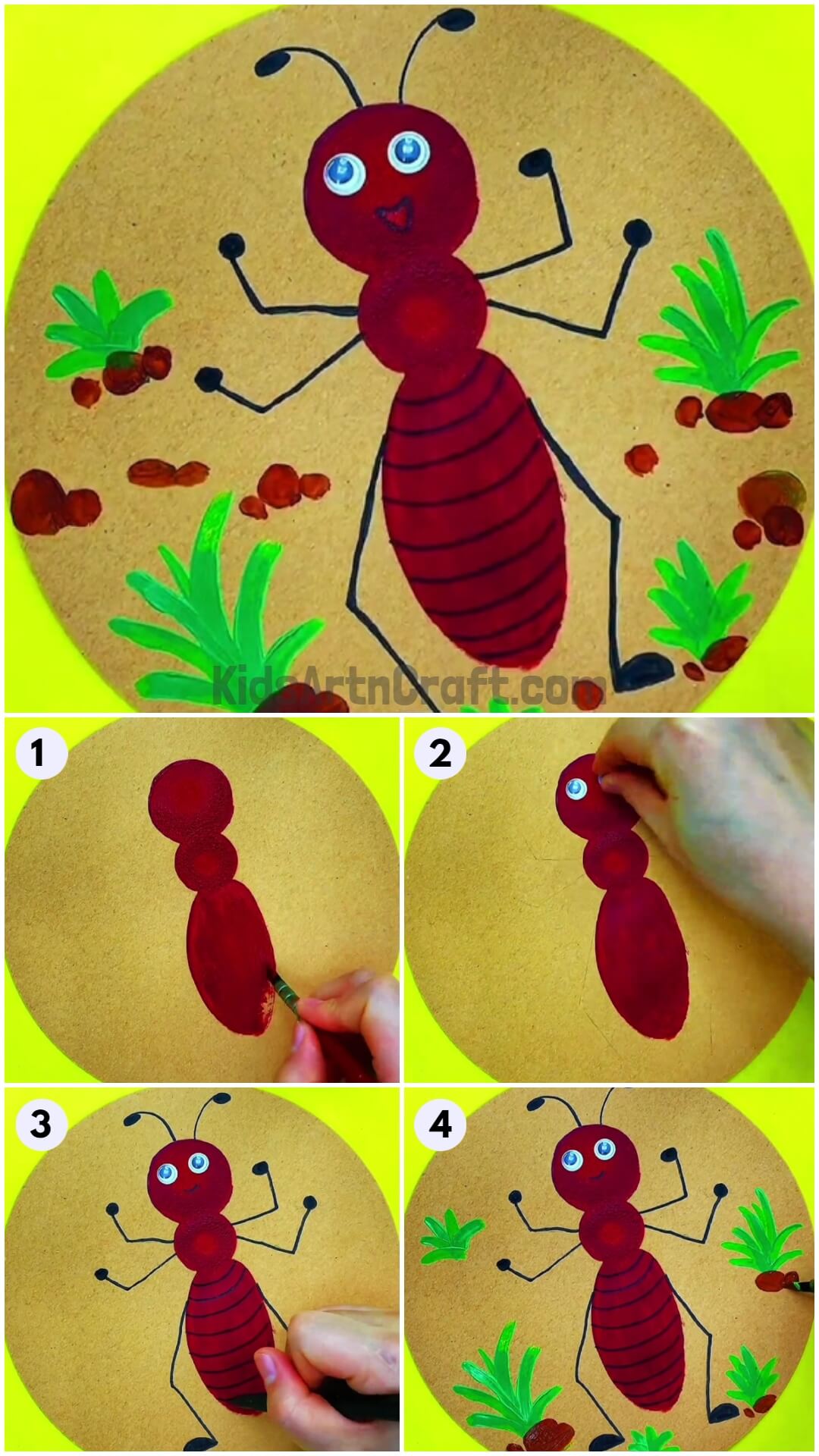 How To Make Ant Craft Step-by-step Tutorial