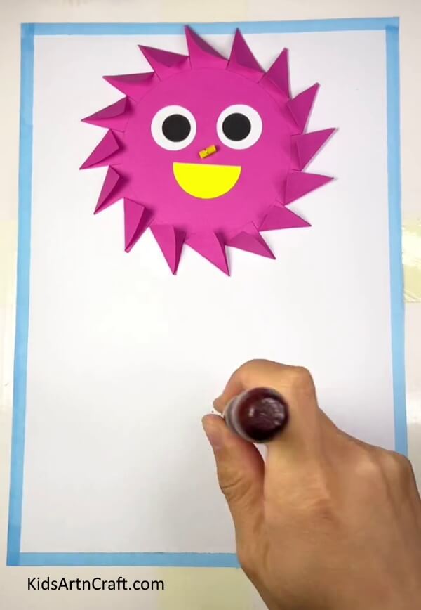 Making Hole In Paper-Constructing a Paper Sun Toy for Kids by Blowing