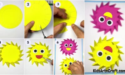 How to Make Blowing Paper Sun Toy For Kids