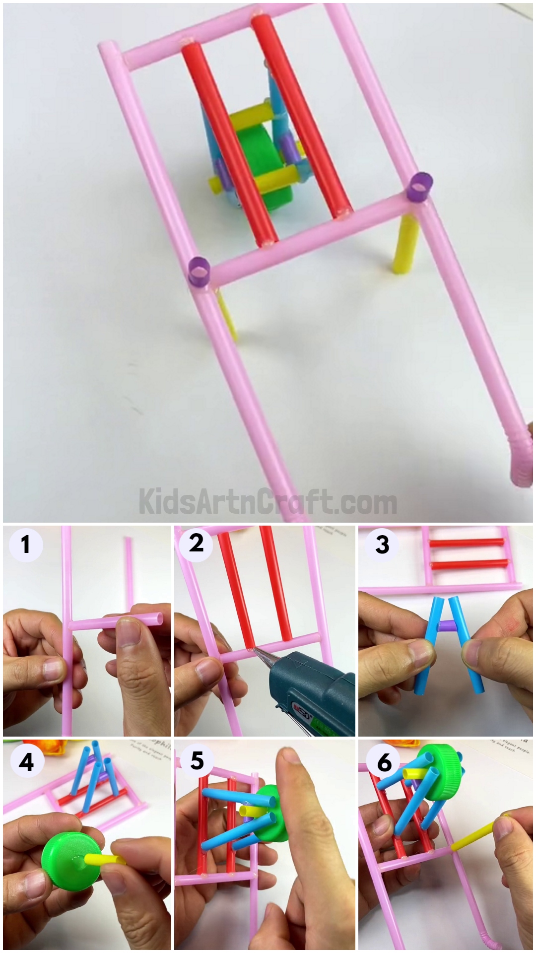 How to Make Cart Using Plastic Straw Easy Tutorial