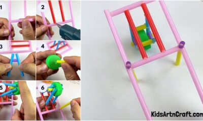 How to make Cart Using Plastic Straw easy Tutorial