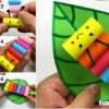 How to Make Colorful Paper Caterpillar On Leaf