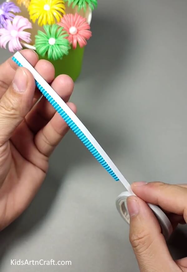 Applying A Glue Strip Or Glue Tape-Manufacturing Straw Flowers for minors