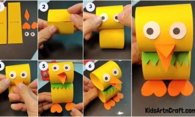 How to make duck from paper Strips For Kids