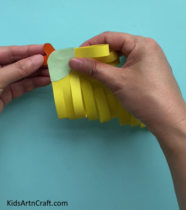 Pasting Mouth - Assembling a Simple Fish Craft from Paper for Kids 