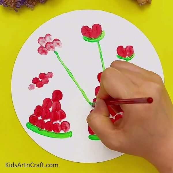 Make Watermelon Peel-Making Fingerprint Watermelon Paintings For Kids