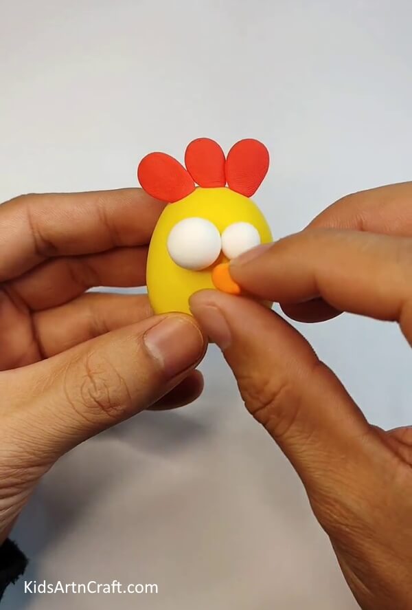 Adding A Beak - Crafting a Clay Hen and Eggs for the Young Ones