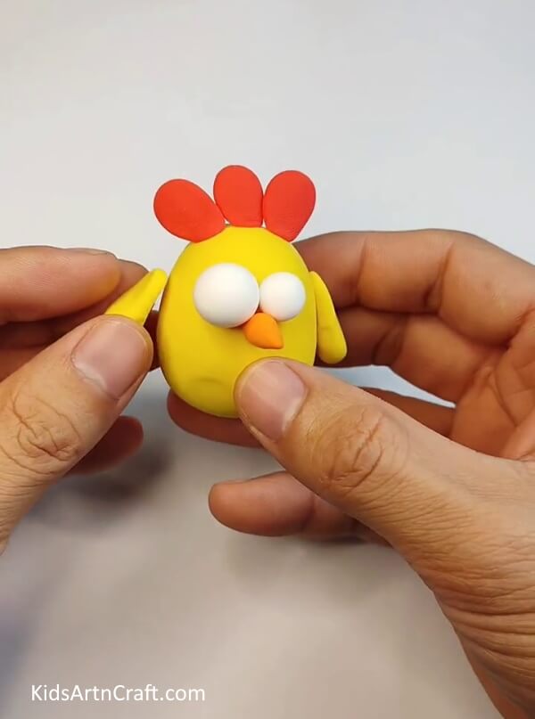 Adding Wings On Both Sides - Forming a Clay Hen with Eggs for Kids