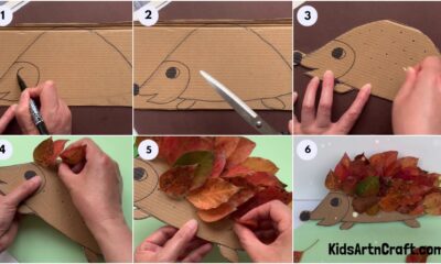 How To Make Leaf Hedgehog Craft For Kids