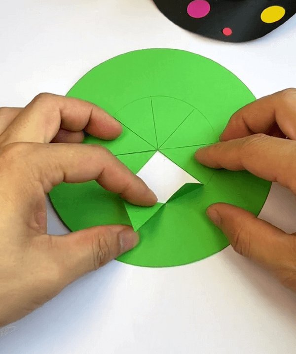 Cut The Paper With Scissors-Create Mini Paper Cup Hat For Kids