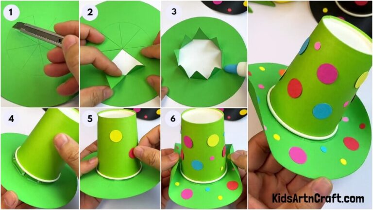 How to make Mini Paper Cup Hat For Kids - Kids Art & Craft
