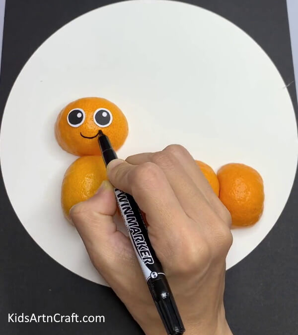 Making Smile Of The Caterpillar - Designing a Splendid Orange Peel Caterpillar Project with Kids