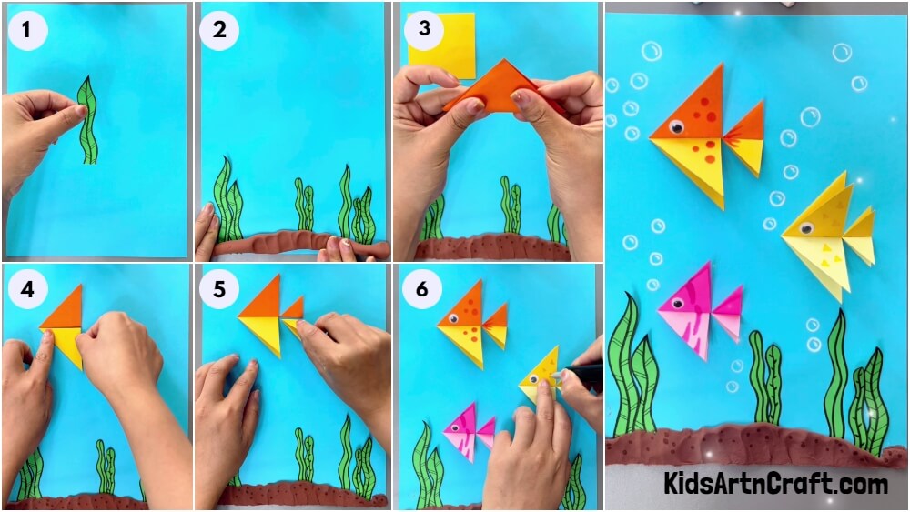 How to Make Origami Paper Fish Easy Tutorial for kids