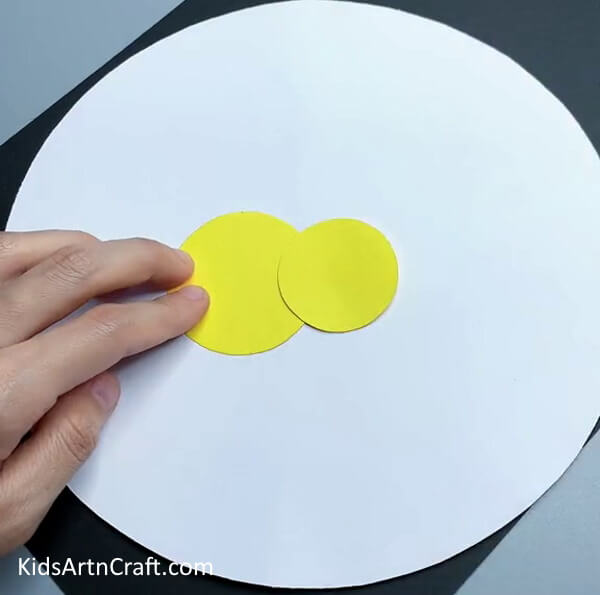 Cutting Another Round Circle.-Building a Paper Bee Craft for Children 