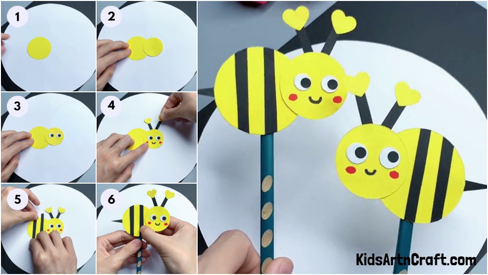 How to Make Paper Bee Craft for Kids