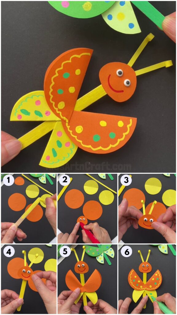 How to Make Paper Butterfly Tutorial For Kids Kids Art & Craft