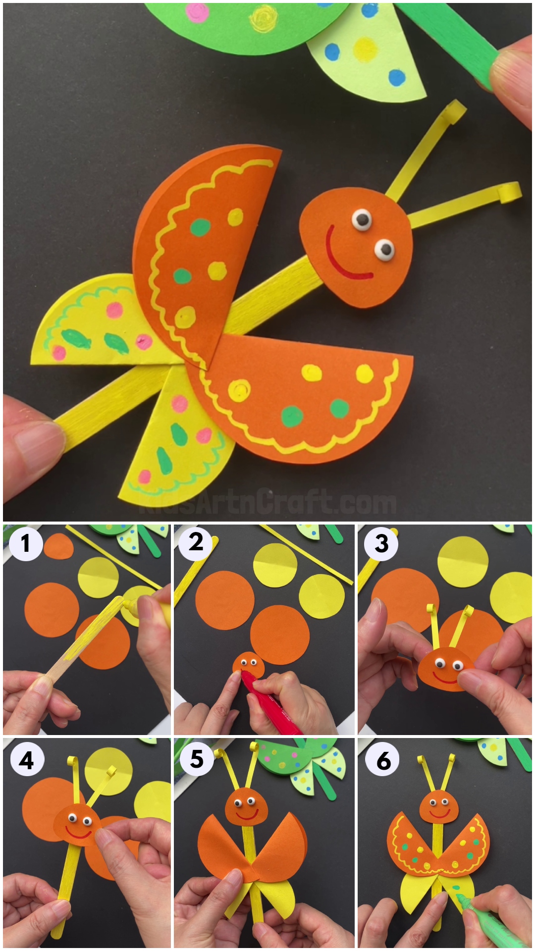  How to Make Paper Butterfly Tutorial For Kids