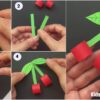 How to make Paper cherry Easy Tutorial for Kids