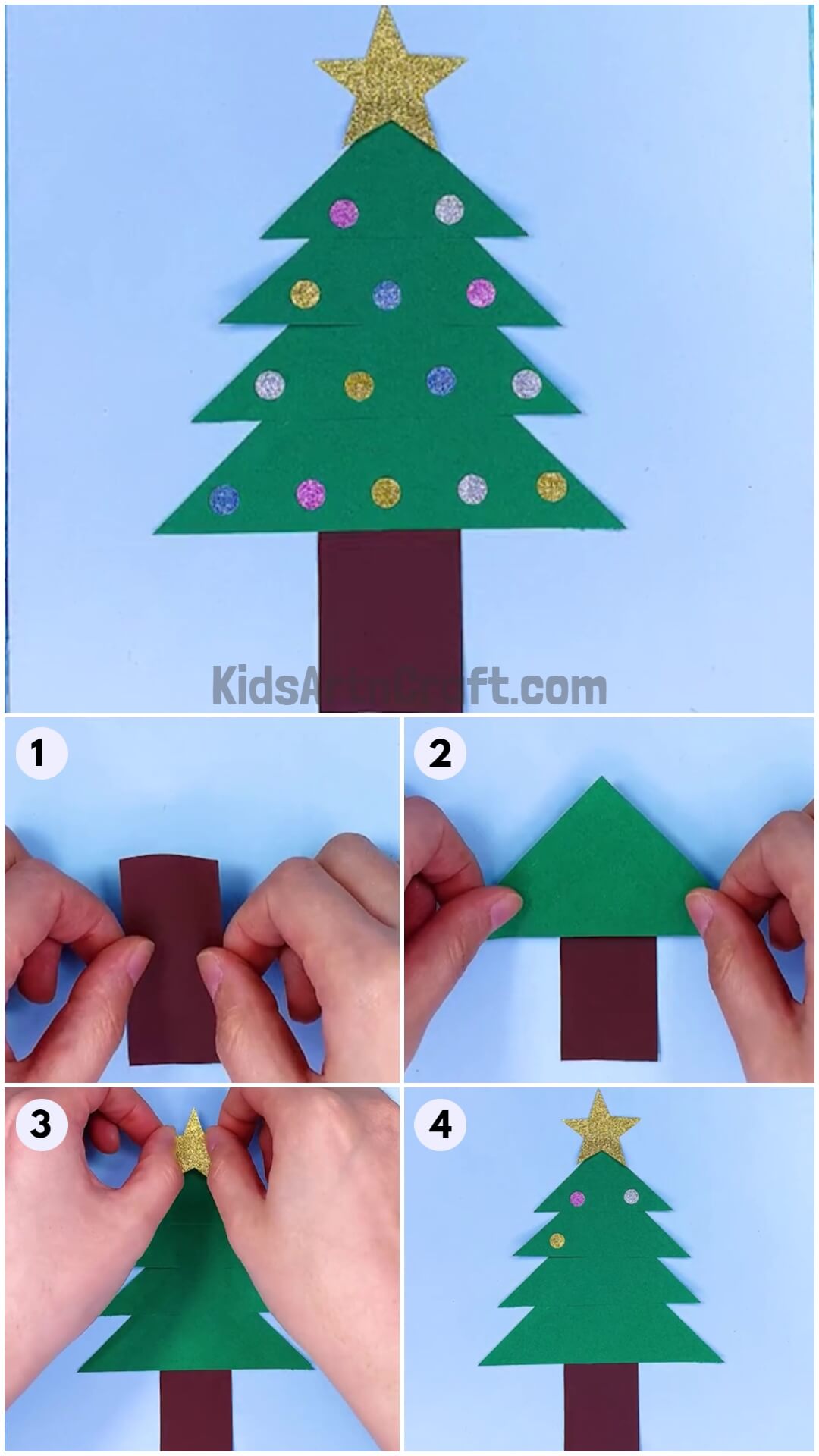 How To Make Paper Christmas Tree for Christmas Decorations