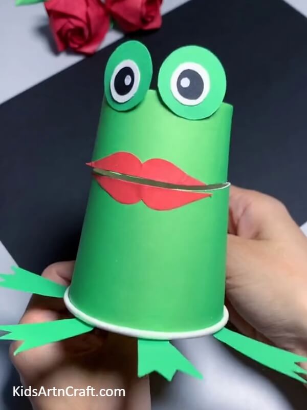 Letting The Glue Dry-Step-by-Step Tutorial on Making a Frog Puppet with a Paper Cup for Kids