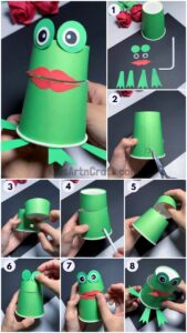 How To Make Paper Cup Frog Puppet Craft Tutorial For Kids - Kids Art ...