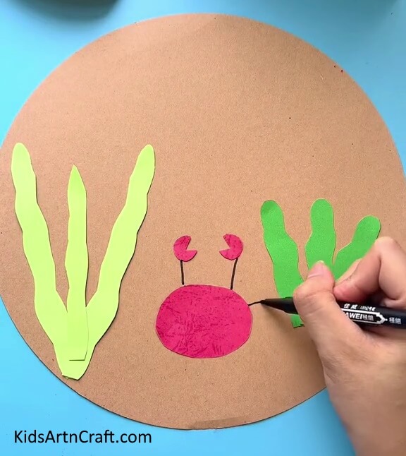 Drawing Hands And Legs-Constructing A Fish Aquarium From Paper For Pre-schoolers