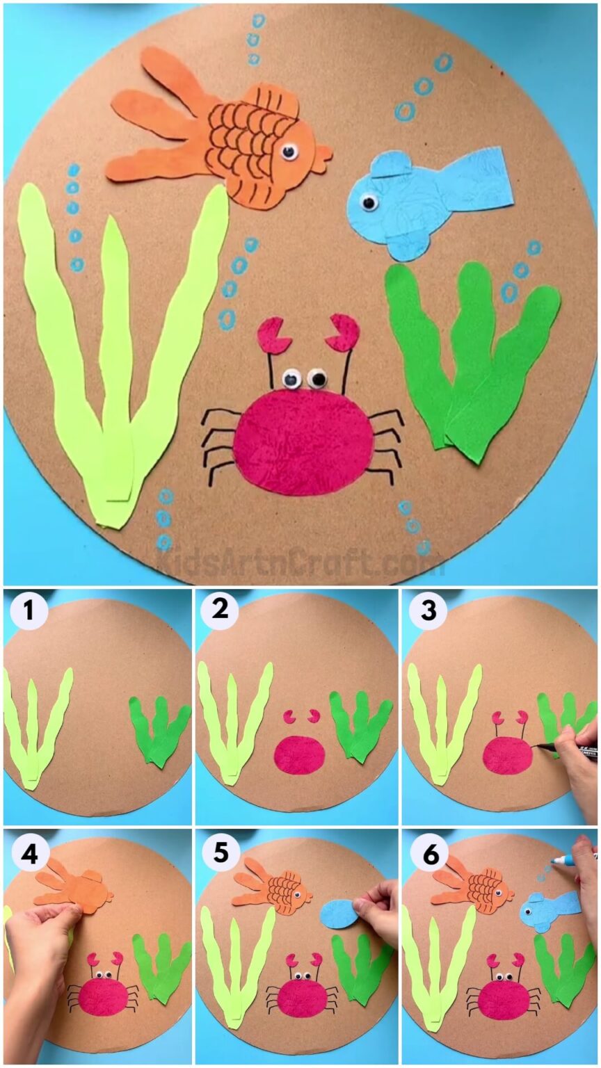 How To Make Paper Fish Aquarium Craft For Preschoolers Kids Art & Craft