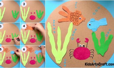 How to make paper fish Aquarium craft for preschoolers