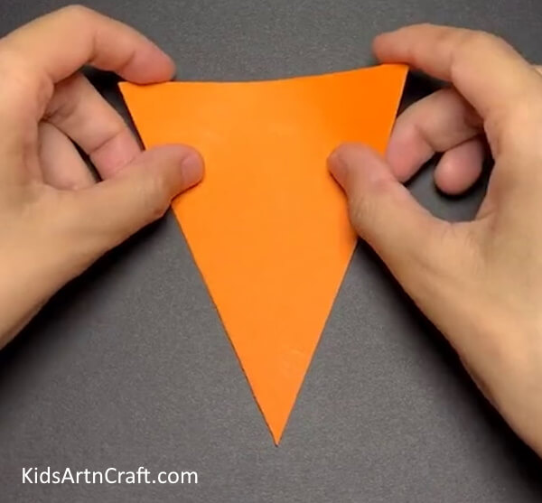Cutting Out A Triangle - Constructing a Paper Ice Cream Project for Youngsters