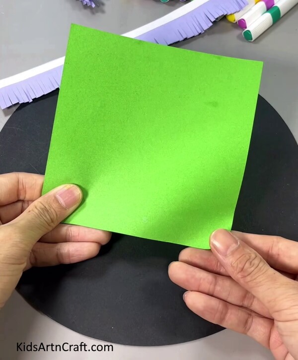 Getting A Green Square Paper - Making a Lavender Paper Flower with this Handy How-to 