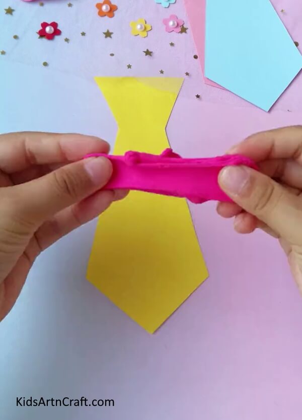 Getting Colored Clay - How to Craft a Paper Necktie with Clear, Detailed Directions