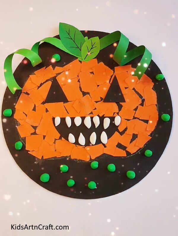 Final Image: Here is Your Paper Pumpkin Craft - Learn How to Construct a Paper Pumpkin in This Tutorial