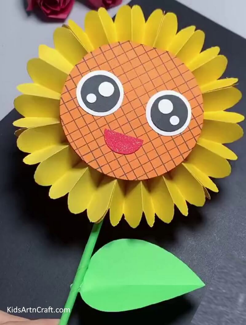 Finally, Your Paper Sunflower Craft is ready to Shine!! - Sunflower Craft for children using Paper