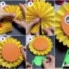 How to make Paper Sunflower Craft for kids