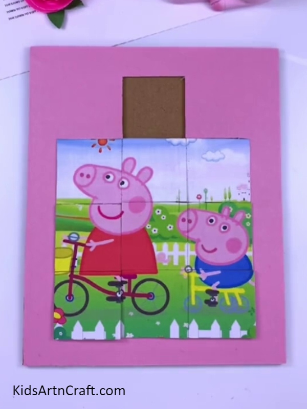 That's all, we complete our puzzle craft- Making a Peppa Pig Puzzle with a Step-by-Step Tutorial