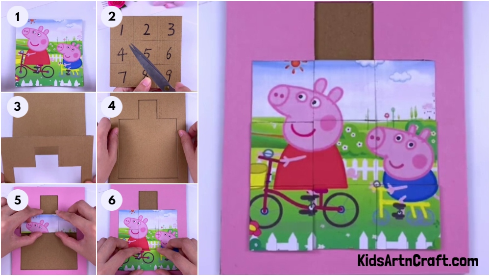 How To Make Peppa Pig Puzzle Craft With Step by Step Tutorial