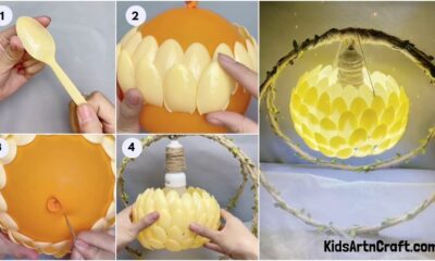 How to make Plastic Spoon Lamp Step-by-Step Tutorial